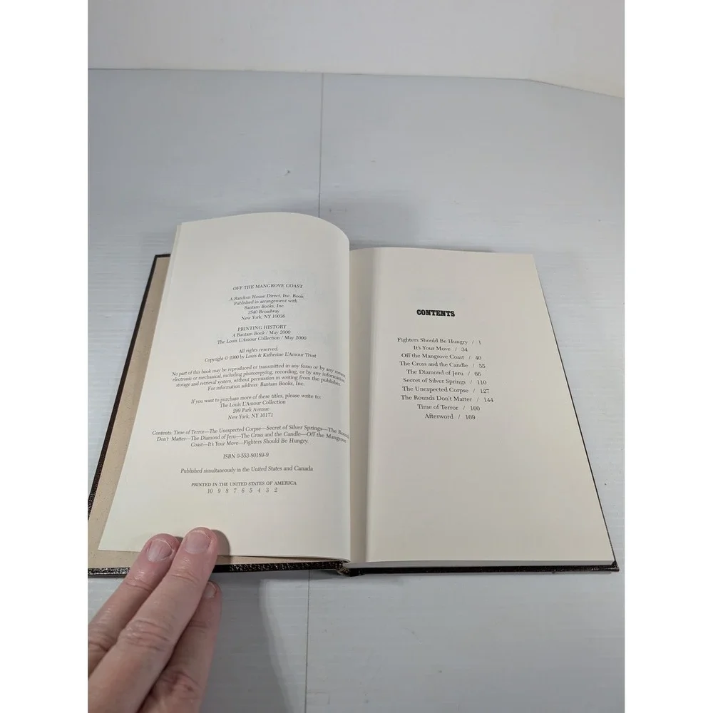 Louis L'Amour Off the Mangrove Coast HC Book Leatherette Gilt Western Collection